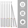 15pcs Fondue Sticks Smores Sticks Stainless Steel Fondue Forks with Heat Resistant Handle for Roast Meat Chocolate Dessert Cheese Marshmallows