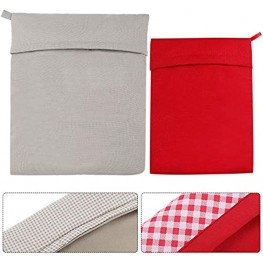 2 Pieces Microwave Potato Bags Washable Microwave Cooker Bag Reusable Baked Potato Cooker Pouch Baked Corn Cooking Pouch Red and Gray