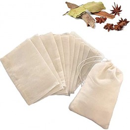 20 Pack Reusable Cotton Soup Bags,Drawstring Cheesecloth Bags for Coffee Tea Herbs Muslin Brew Bags 3"x4"