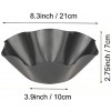 Abgream Tortilla Pan Set 6 Pack Carbon Steel Non-Stick Taco Salad Bowl Tortilla Shell Maker Black Baking Pans with a Silicone Potholder and a Basting Brush Large
