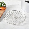 CanCooker RK-003 Round Outdoor Stainless Steel Two Piece CanCooker Rack Raising Food Up and Prevents Burning and Sticking Meals Silver