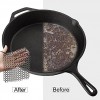 Cast Iron Cleaner with Durable Plastic Pan Grill Scrapers SENHAI 7 x7 inch Stainless Steel Scrubber for Skillets Griddles Pans or Woks and More