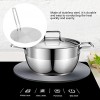Induction Converter Heat Diffuser Simmer Ring Plate,Stainless Steel Heat Diffuser Induction Plate with Stainless Handle Adapter Converter Gas Electric Cooker Plate 24cm