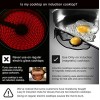 Lazy K Induction Cooktop Mat Silicone Fiberglass Magnetic Cooktop Scratch Protector for Induction Stove Non slip Pads to Prevent Pots from Sliding during Cooking 9.4 inches