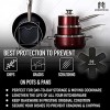 MODERNWARE Pot Pan Protectors for Stacking Separating Cookware Plush Thick Flexible Felt Anti-Slip Pan Separators Pot Protectors Divider Pads to Prevent Scratching Dishes Set of 8 in 8 Sizes Black