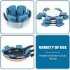 Pan Pot Protectors Set of 12 and 3 Different Sizes Larger & Thicker Pan Protector Pads Cyan Pan Protectors Pot Seperator Pads for Stacking and Protecting Your Cookware