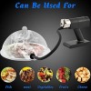 Portable Smoke Infuser Gun with Wood Chips Hose Dome and Drinking Lid Handheld Electric Smoker Machine for Cocktail Drink Whiskey Outdoor BBQ Meat Pizza and Food Cooking