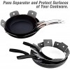 Pot and Pan Protectors Set of 12 and 3 Different Size Pot Dividers Pad to Prevent Scratching Pans Separator and Protect Surfaces of Your Cookware Grey