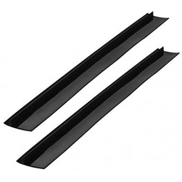 Set of 2 Stove Counter Gap Cover Food Grade High Resistant Heat 445F Black