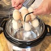Stackable Egg Steamer Rack BiaoGan Egg Cooking Rack with Heat Resistant Silicone Handles Compatible for Instant Pot Accessories 6,8 Quart 14 Eggs Multipurpose Steaming Holder