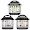 ZOWIE KING Kitchen Conversion Chart Cooking-Time Magnet Air Fryer Magnetic Cheat Sheets Instant Pot Decals Refrigerator Magnets Instant Pot & Air Fryer