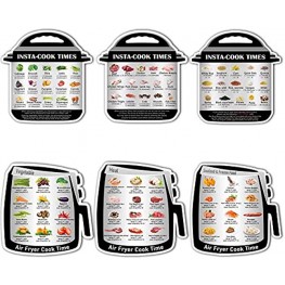 ZOWIE KING Kitchen Conversion Chart Cooking-Time Magnet Air Fryer Magnetic Cheat Sheets Instant Pot Decals Refrigerator Magnets Instant Pot & Air Fryer