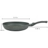 11-Inch Nonstick Frying Pan Skillet with Glass Lid Swiss Granite Coating Omelette Pan Healthy Stone Cookware Chef's Pan PFOA Free