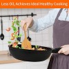 Cainfy Nonstick Wok with Lid Induction Compatible 12 Inch Stir Fry Pan Lightweight Large Family Frying Cookware