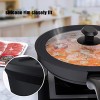 cooper pan Faraday Non-Stick Frying Pans Granite Frying Pans with Stone-Derived Coating Aluminum Cooking Pan with Universal Lid 3PCS Black
