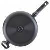 Farberware Power Base Hard Anodized Nonstick Fry Saute All Purpose Pan with Helper Handle and Lid 12.25 Inch Matte Black