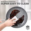 MICHELANGELO Stone Frying Pan with Lid Nonstick 12 Inch Frying Pan with Non toxic Stone-Derived Coating Granite Frying Pan Nonstick Large Frying Pans with Lid Induction Compatible 12 Inch