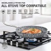 MICHELANGELO Stone Frying Pan with Lid Nonstick 12 Inch Frying Pan with Non toxic Stone-Derived Coating Granite Frying Pan Nonstick Large Frying Pans with Lid Induction Compatible 12 Inch