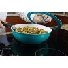 Neoflam Midas PLUS 10'' 3pc Nonstick Ceramic Chef's Wok PFOA Free Fry Pan with Tempered Glass Lids and Smart Detachable Handle Saucepan Saute Pan Stove|Oven Pot Oven Safe Space-Saving Emerald
