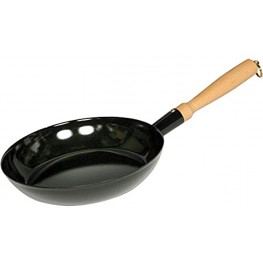 Riess  Classic-Black Pan Round With Wooden Handle Diameter-30 Cm Black
