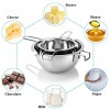 1000ML 1QT Double Boiler Pot with Silicone Spatula for Melting Chocolate Butter Cheese Caramel and Candy 18 8 Steel Melting Pot 2 Cup Capacity Including The Biggest and Smallest Capacity