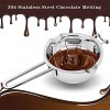 1000ML 1QT Double Boiler Pot with Silicone Spatula for Melting Chocolate Butter Cheese Caramel and Candy 18 8 Steel Melting Pot 2 Cup Capacity Including The Biggest and Smallest Capacity