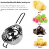 700ML Stainless Steel Double Boiler Pot with Heat Resistant Handle for Melting Chocolate Candy and Candle Making Large Capacity
