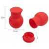 AUEAR Set of 3 Silicone Melting Pot Chocolate Melt Pot Mold Red Microwave Butter Melter for Kitchen Baking Heat Milk Sauce