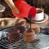 AUEAR Set of 3 Silicone Melting Pot Chocolate Melt Pot Mold Red Microwave Butter Melter for Kitchen Baking Heat Milk Sauce