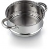 Cook N Home Stainless Steel Saucepan Double Boiler Steamer 4Qt Silver