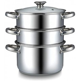 Cook N Home Stainless Steel Saucepan Double Boiler Steamer 4Qt Silver
