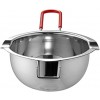 LI-GELISI 18 8 Stainless Steel Universal Melting Pot Double Boiler Insert Double Spouts Heat-resistant Handle Flat Bottom Melted Butter Chocolate Cheese Caramel Homemade Mask =500ML Silvery