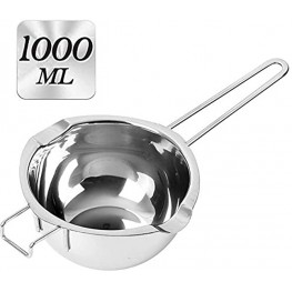 Melting Pot 1000ML Stainless Steel Double Boiler Pot with Heat Resistant Handle COHOOP 304 18 8 Large Baking Tools for Melting Chocolate Butter Candy and Candle 1000ml 33oz
