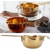 Melting Pot Stainless Steel,Heat-resistant Handle Premium Quality Double Boiler Pot for Melting Chocolate Wax Candy Candy Butter Candle Cheese MakingGold