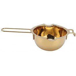 Melting Pot Stainless Steel,Heat-resistant Handle Premium Quality Double Boiler Pot for Melting Chocolate Wax Candy Candy Butter Candle Cheese MakingGold