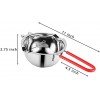 METSHOW 600ML Double Boiler Melting Pot with Silicone Spatula,304（18 8）Stainless Steel Chocolate Melting Pot，with Heat Resistant Handle for Melting Chocolate Candy Candle Soap