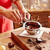 Milkary 2 Pieces Stainless Steel Double Boiler Pot with 2 Metal Spoon Chocolate Melting Pot for Melting Chocolate Butter Cheese Candle and Wax Making Kit Double Spouts 400ml 14oz