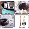Stainless Steel Double Boiler Pot for Melting Chocolate Candy and Candle Making 480ML Red handle