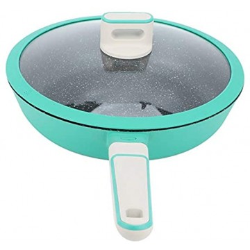 Nonstick Frying Pan Frying Pan Non-Stick Pot With Lid Cookware for Home Kitchen Use 26cm Green Suitable for Cooking Saute Vegetables Steaks Induction Compatible Safe and Durable