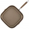 Anolon Advanced Hard Anodized Nonstick Square Deep Grill Griddle Pan with Spouts 11 Inch Brown Umber