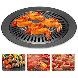 BBQ Plate Korean BBQ Grill Pan Non-Stick Barbecue Stovetop Pan Smokeless Roasting Pan for Indoor Outdoor Camping Grilling BBQ