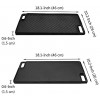 Cast Iron Reversible Grill Griddle,18 Inch x 10 Inch Double Sided Cast Iron Stovetop Grill Griddle with Handle