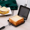 Double-sided Frying Pan Non-stick Foldable Grill Frying Pan Aluminum Alloy Flip Tray Barbecue Plate Sandwich Mold for Bread Toast Breakfast Machine Waffle Pancake
