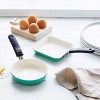 GreenLife Mini Square Grill Pan and Mini Round Egg Pan Set Turquoise -