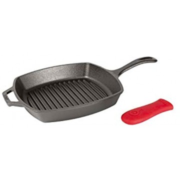 Lodge Manufacturing Company Lodge Cast Iron 10.5-inch Square Grill Pan Black