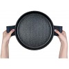 MasterPan Non-Stick Stovetop Oven Grill Pan with Heat-in Steam-Out Lid nonstick cookware 12 Black,