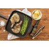 MasterPan Ultra Nonstick Deep Grill Frying Pan with Detachable Handle 11 Black,