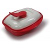 Microhearth Grill Pan for Microwave Cooking Red
