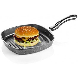 Non-Stick Aluminium Grill Pan,Non-Stick Aluminium Pan with Removable Handle for Steak grilled Vegetables,Valentine Day Gifts