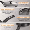 Nonstick Frying Pan- 11 inch Frying Pan with lid Woks and Stir Fry Pans with Cool Handle Earth Stone Granite Nonstick Frying pan Egg Pan APEO&PFOA-Free Most Stoves Available Black